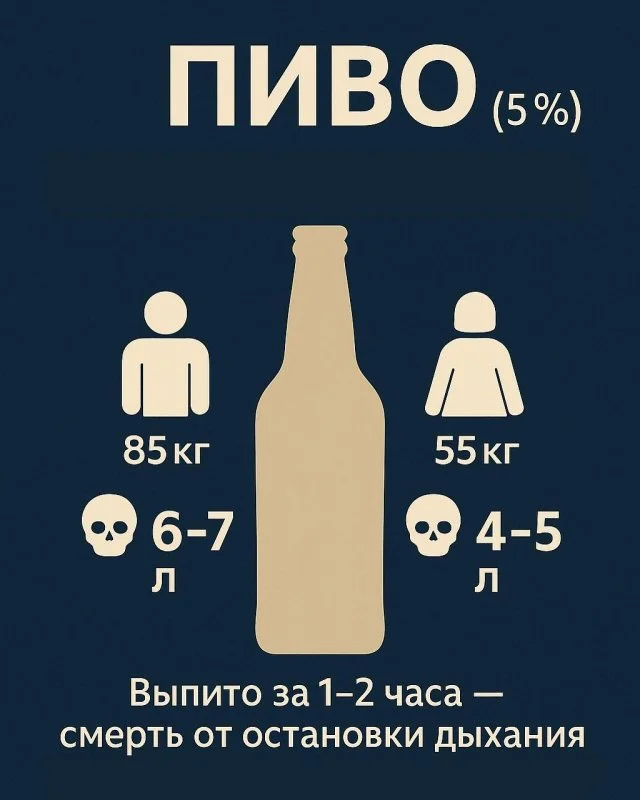 Врачи показали, сколько алкоголя и воды может убить человека