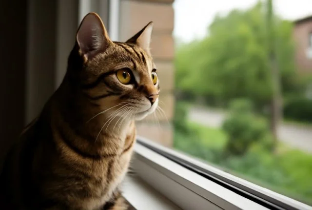 Кот смотрит в окно и будто что-то видит? Это может быть не просто так