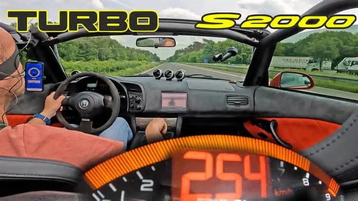 Honda S2000 Turbo 600hp — ракета на автобане с POV обзором