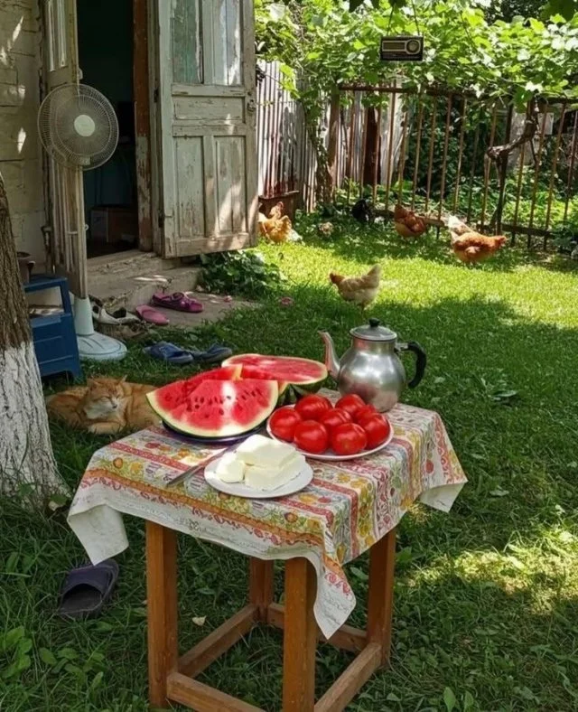 Очарование деревни в летние дни