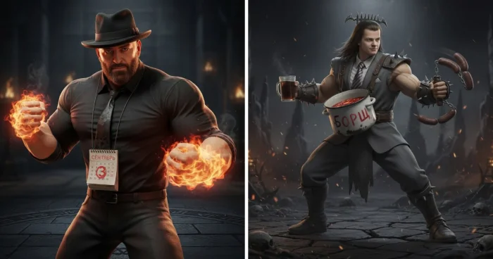 Герои легендарных мемов в стиле Mortal Kombat