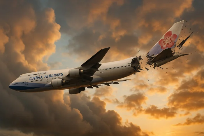 Катастрофа над Тайваньским проливом: у Boeing 747 оторвался хвост