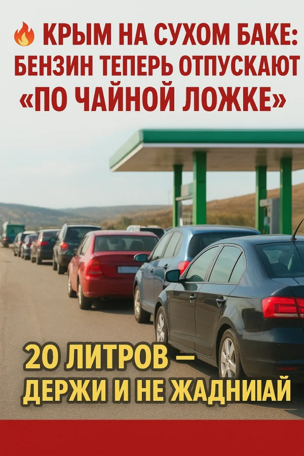 В Крыму лимит на бензин — не более 20 литров в одни руки