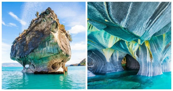 «Мраморные соборы» Патагонии: чилийское озеро вырезало чудо природы в скалах