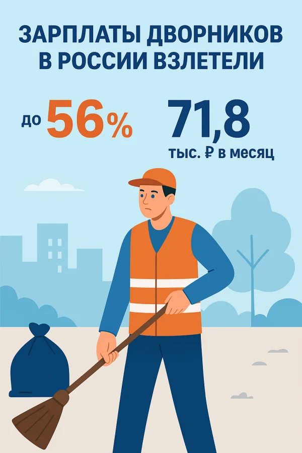 Резкий рывок: зарплаты дворников в России взлетели на фоне роста сезонного спроса в ЖКХ