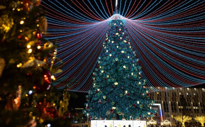 Тула засияла: в городе установили эффектную новогоднюю ёлку!