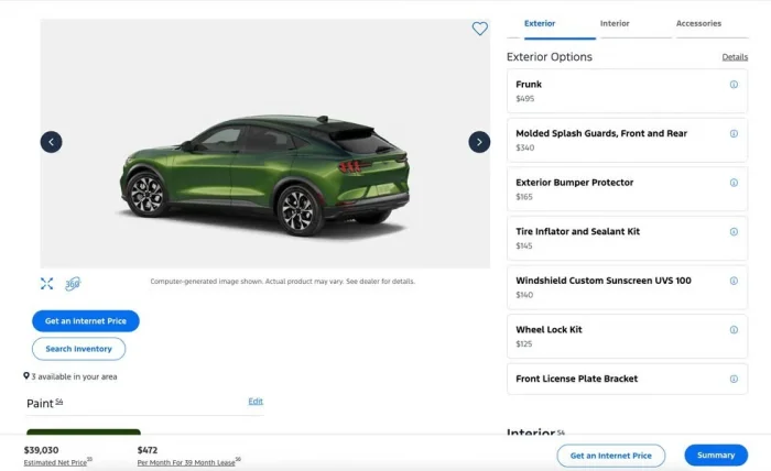 В новом Mustang Mach-E доступ к багажнику теперь за деньги
