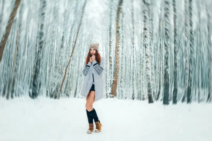 Красивицы в зимнем лесу