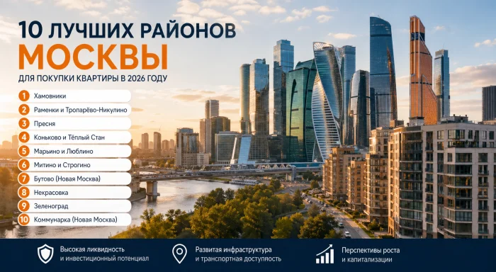 Топ-10 районов Москвы для покупки квартиры