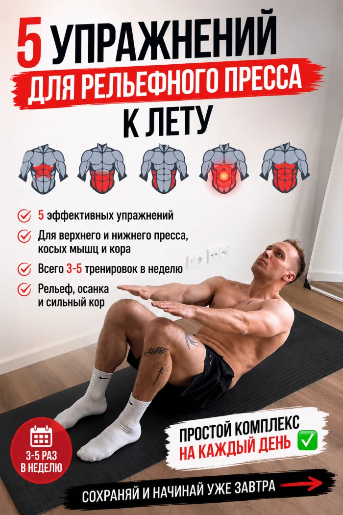 Как подтянуть пресс к лету без сложных тренировок