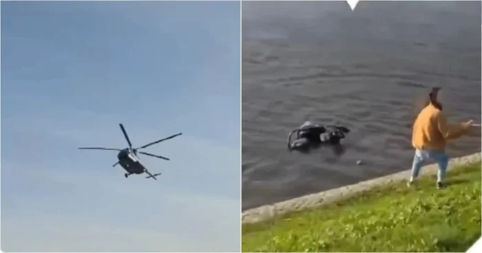 В Петербурге при посадке вертолёта у Петропавловской крепости сдуло детскую коляску
