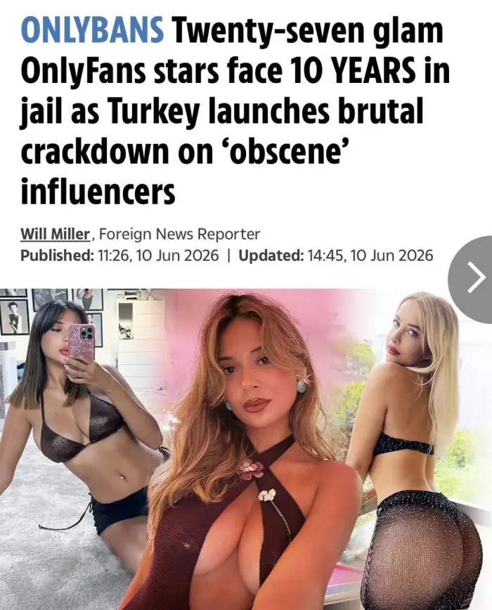Турция объявила войну OnlyFans: 27 девушкам грозит до 10 лет тюрьмы