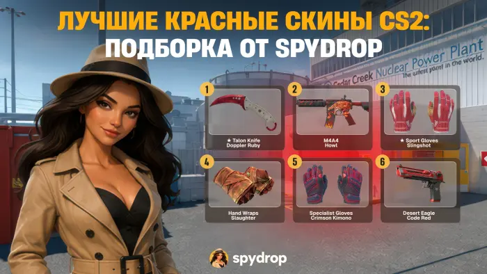 Лучшие красные скины CS2: подборка от SpyDrop