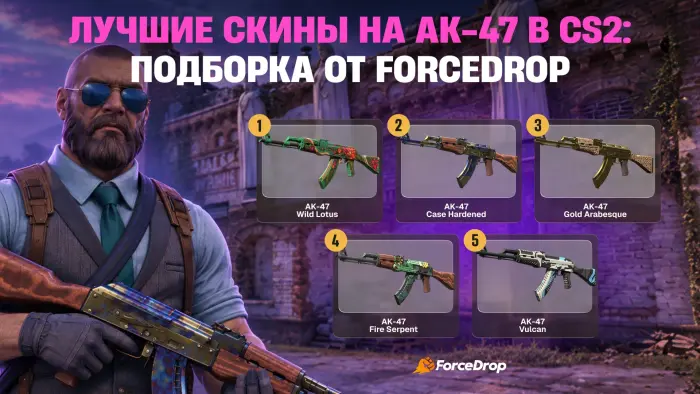 Лучшие скины на АК-47 в CS2: подборка от ForceDrop