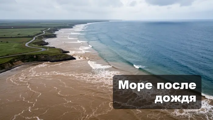 Почему после дождя море у берега становится мутным